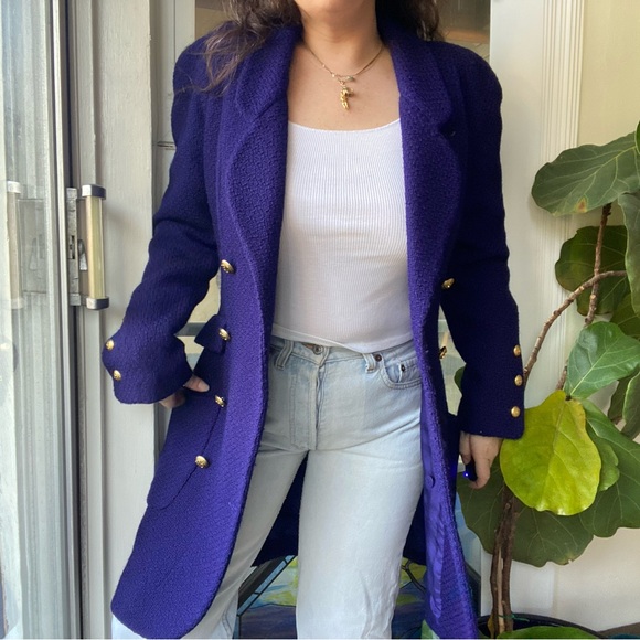 Chanel Boutique Vintage woven double breasted jacket - Picture 3 of 10